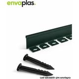 Pratik Garden Envaplas Düz Yeşil Neon LED Takılabilir Çim Ayırıcı 25 M Çim Sınırlayıcı (10X2,5 Mt)