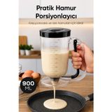 Pratik Hamur Porsiyonlayıcı Akıtma Pankek Muffin Dağıtıcı Sürahi 900 ml