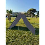 Pratik Kamp Gölgeliği ve Plaj Şemsiyesi 1.5m x 5m Su Itici Oxfort Kumaş (Antrasit Renk)
