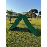 Pratik Kamp Gölgeliği ve Plaj Şemsiyesi 1.5m x 5m Su Itici Oxfort Kumaş (Koyu Yeşil Renk)