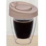 Pratik Kapaklı Termos Bardak Expresso Coffee Tea Çift Cidarlı El Yakmaz Soğutmaz Bardak Mika