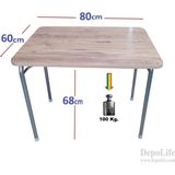 Pratik Katlanır Ayak Mutfak Yemek Masası Balkon Ders Çalışma Piknik Masa 60X80CM Ceviz - Çok Renkli - 60 x 80 cm