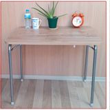 Pratik Katlanır Ayak Mutfak Yemek Masası Balkon Ders Çalışma Piknik Masa 60X80CM Ceviz - Çok Renkli - Beyaz - Gold