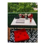 Pratik Katlanır Taşınabilir Metal Ayaklı Balkon Masası Bahçe Masası Yemek Masası Çalışma Masası