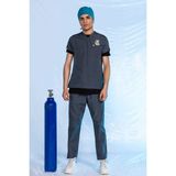Pratik Medikal Füme Özel Veteriner Forması Tüy Tutmaz Sıvı Itici Baskılı Scrubs Takım - 2XL