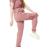 Pratik Medikal Gül Kurusu Likralı Kargo Cep Jogger Paça Doktor Hemşire Forması Tek Alt Unisex - 2XL