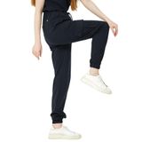 Pratik Medikal Likralı Kargo Cep Jogger Paça Doktor Hemşire Forması Tek Alt Unisex, Lacivert, L