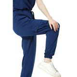 Pratik Medikal Likralı Kargo Cep Jogger Paça Doktor Hemşire Forması Tek Alt Unisex, Saks Mavi, S