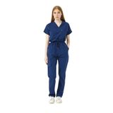 Pratik Medikal Likralı Scrubs Kargo Cep Doktor Hemşire Forması Yarasa Kol Takım Unisex, Saks Mavi, M