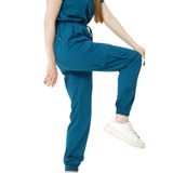 Pratik Medikal Turkuaz Likralı Kargo Cep Jogger Paça Doktor Hemşire Forması Tek Alt Unisex - XL