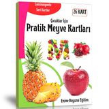 Pratik Meyve Kartları Laminasyonlu Sert Kartlar Enine Boyuna Eğitim