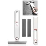 Pratik Mini El Mop Süngerli Yıkanabilir Sıkmalı, Çok Amaçlı Temizlik Seti - Altın - Beyaz - Seçenek 1