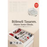 Pratik Mutfak Çekmece Düzenleyici, 15X7,5CM, Orta Boy, Kaşıklık Organizer - Altın - Gümüş - Bakır