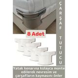 Pratik Nevresim Yorgan Kılıfı Çarşaf Tutucu Sabitleyici Yastık Nevresim Sabitleyici Aparat 8 Adet