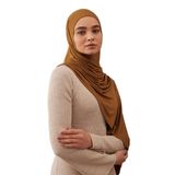 Pratik Premium Jersey Şal | Kolay Kullanımlı ve Şık Şal – Günlük Rahatlık (Bronz)