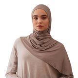 Pratik Premium Jersey Şal | Kolay Kullanımlı ve Şık Şal – Günlük Rahatlık (Çöl)