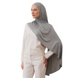 Pratik Premium Jersey Şal | Kolay Kullanımlı ve Şık Şal – Günlük Rahatlık (Gri Yeşil)