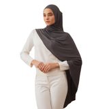 Pratik Premium Jersey Şal | Kolay Kullanımlı ve Şık Şal – Günlük Rahatlık (Koyu Gri)