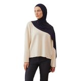 Pratik Premium Jersey Şal | Kolay Kullanımlı ve Şık Şal – Günlük Rahatlık (Lacivert)