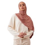 Pratik Premium Jersey Şal | Kolay Kullanımlı ve Şık Şal – Günlük Rahatlık (Terrakota)