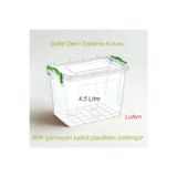Pratik Şeffaf Derin Saklama Kutusu 4.5 Litre Gıdalar Temizlik Ürünleri Hava Geçirmez Yıkanabilir