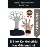 Pratik Silikon El Bilek Parmak Kol Kas Güçlendirici Geliştirici Fizik Tedavi Egzersiz Lastik Kayışı