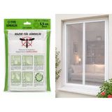 Pratik Sineklik Hazır Tül Sineklik Çift Kanat 150 cm x 125 cm, Kapı ve Pencere Uyumlu Pimapen için Böcek Sinek Engelleyici Tül, 5.5 metre Yapıştırma Bantlı (1)