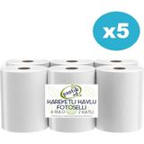Pratik Soft Pratiksoft 5 Koli 30 Rulo 21 cm Fotoselli Hareketli Kağıt Havlu 2 Katlı Ekonomik Kullanım