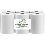 Pratik Soft Pratiksoft 6 Rulo 21 cm Fotoselli Hareketli Kağıt Havlu 2 Katlı Yüksek Emicilik Özelliğiyle