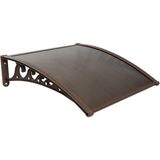 Pratik Sundurma Kapı Pencere Üstü 100X100 cm Bronz 6 mm Levhalı - Kare