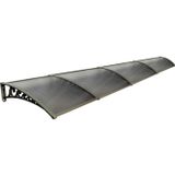 Pratik Sundurma Kapı Pencere Üstü 100X480 cm Antrasit Bronz 6 mm Levhalı