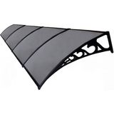 Pratik Sundurma Kapı Pencere Üstü 100X480 cm Antrasit Gri 6 mm Levhalı - Antrasit - Gri