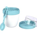 Pratik Taşınabilir Yoğurt, 650 ml Müsli Saklama Kabı,contalı Kapak Sızdırmaz ,kaşıklı Beslenme Kabı,diyet Beslenme Kutusu - Aqua Yeşil