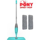 Pratik Temizlik Sprey Mop ve Yedek Mop Seti, Kolay Kullanım - Mercan - Seçenek 1