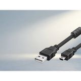 Pratik Usb Mini Veri Aktarım Kablosu Siyah