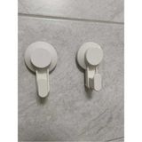 Pratik Vantuzlu Kanca Seti, Banyo ve Mutfak Için Çok Amaçlı Askılar - Seçenek 1 - Ahşap Bej - Siyah
