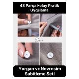 Pratik Yorgan ve Nevresim Kılıfı Sabitleme Aparatı Tutucu Iğnesi Yastık Yatak Örtüsü Klipsi Seti