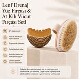 PratikBir Lenf Drenaj Yüz Fırçası ve At Kılı Vücut Fırçası Seti