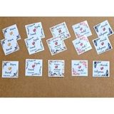 Pratikbox Düğün/nişan/hediyesi /kişiye Özel 3,80X3,80CM /parlak Kuşe Yapışkanlı Stikers/etiket/kare /70 Adet - -- - Parlak Kuşe Kağıt