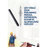 pratikmen Çift Yönlü Çelik Paslanmaz Pervaz, Süpürgelik, Duvar ve Alçıpan Çivisi 25 li