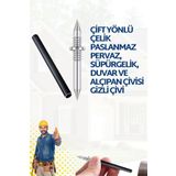 pratikmen Çift Yönlü Çelik Paslanmaz Pervaz, Süpürgelik, Duvar ve Alçıpan Çivisi 250 li