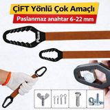 Pratikmen Çift Yönlü Çok Amaçlı Paslanmaz Anahtar 6-22 mm | Deri Saplı, Cıvata ve Somun Uyumlu, İki Uçlu Tasarım, Ölçü Göstergeli, Çok Amaçlı Kullanım