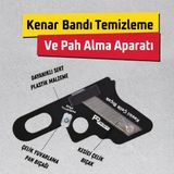 PRatikmen Kenar Bandı Temizleme ve Pah Alma Aparatı | Çelik Kesici Bıçak, Köşe Yuvarlama, Sert Plastik Gövde, Pah Bıçağı Dahil, Profesyonel Kullanım