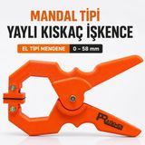 Pratikmen Mandal Tipi Yaylı Kıskaç İşkence El Mengene 0-58 mm | Güçlü Yay Mekanizması, Tek Elle Kullanım, 185 mm Uzunluk, Hafif ve Taşınabilir, Mobilya Montajı