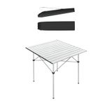 Pratikoutdoor Alüminyum Katlanabilir Kamp Ve Piknik Masası - Omuz Askılı Taşıma - Gümüş