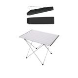 Pratikoutdoor Katlanabilir Alüminyum Kamp Ve Piknik Masası - Çantalı Gümüş - Geniş Model