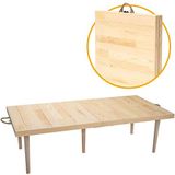 pratikoutdoor Katlanır Kamp, Piknik ve Bahçe Masası 55x110 cm - Ham Naturel Renk