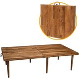 pratikoutdoor Katlanır Sabit Ayaklı Kamp, Piknik ve Bahçe Masası 70x120 cm - Ceviz Renk