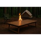 pratikoutdoor Katlanır Sabit Ayaklı Kamp, Piknik ve Bahçe Masası 70x150 cm - Ceviz Renk