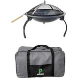 Pratikoutdoor Yuvarlak Katlanır Ayaklı Şömine & Ateş Çukuru ve Mangal - Çantalı